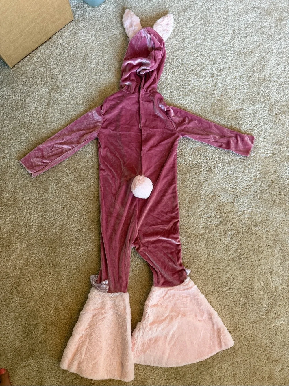 Pink Bunny Belle Hooded Plush Costume